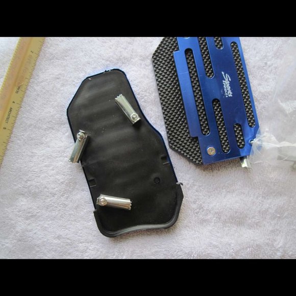 Aluminum Metal Blue Attachable Upgrade Sports Pedals Gas Brake Non Slip Set Auto - Picture 2 of 10